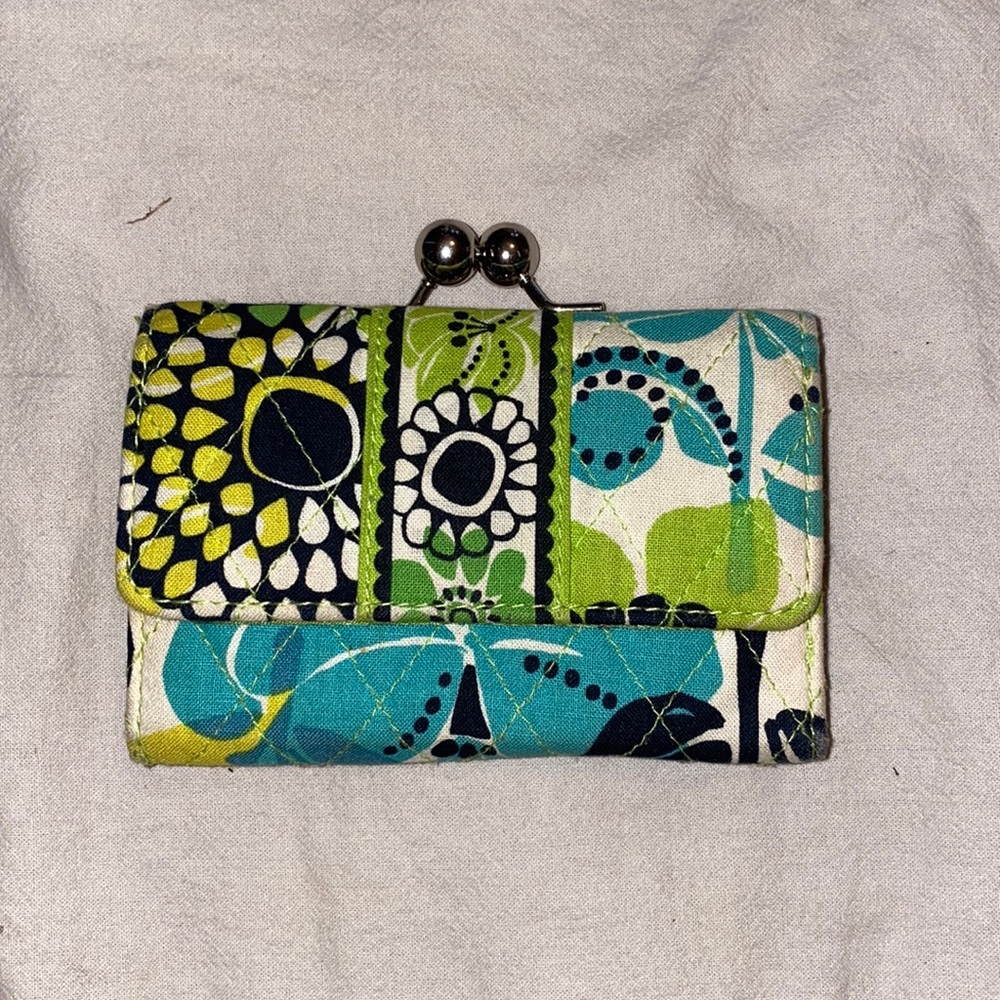 Vera Bradley trifold wallet with coin pouch